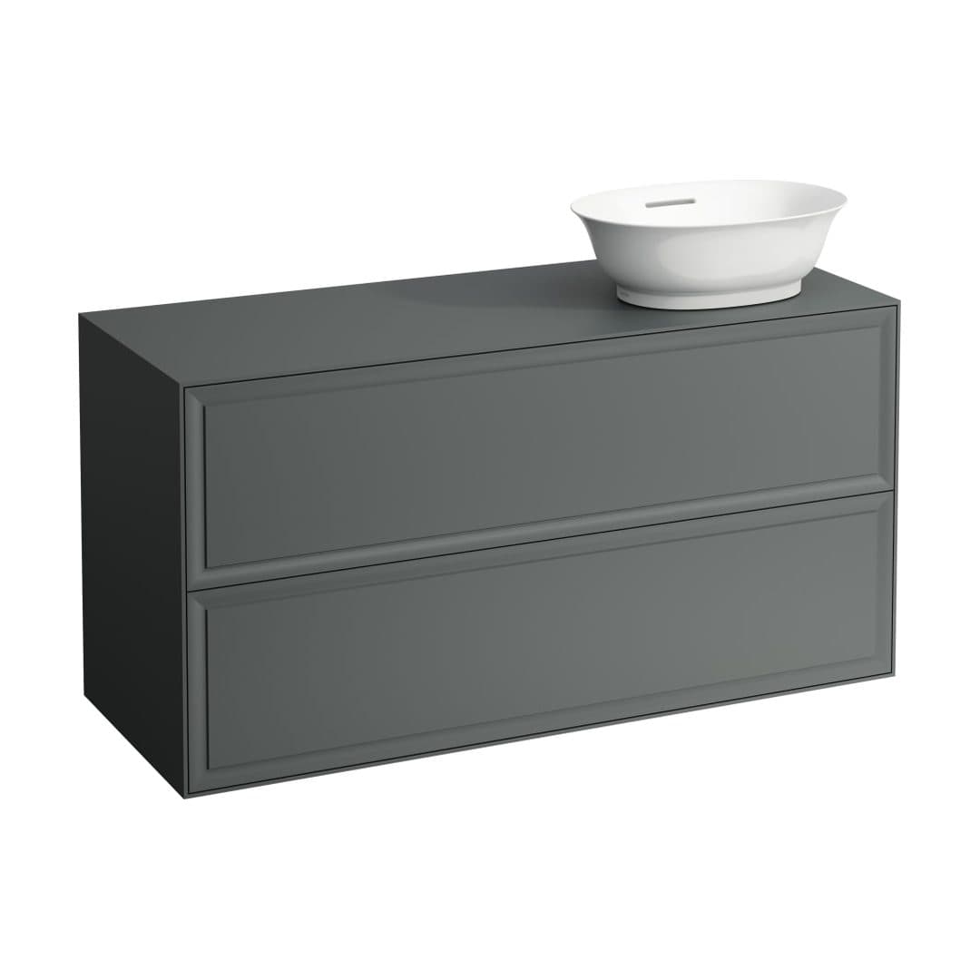 Laufen THE NEW CLASSIC – Έπιπλο Νιπτήρα – 1175 mm, 2 συρτάρια, άνοιγμα δεξιά, για νιπτήρα H812850 – Traffic Grey (H4060840856271)