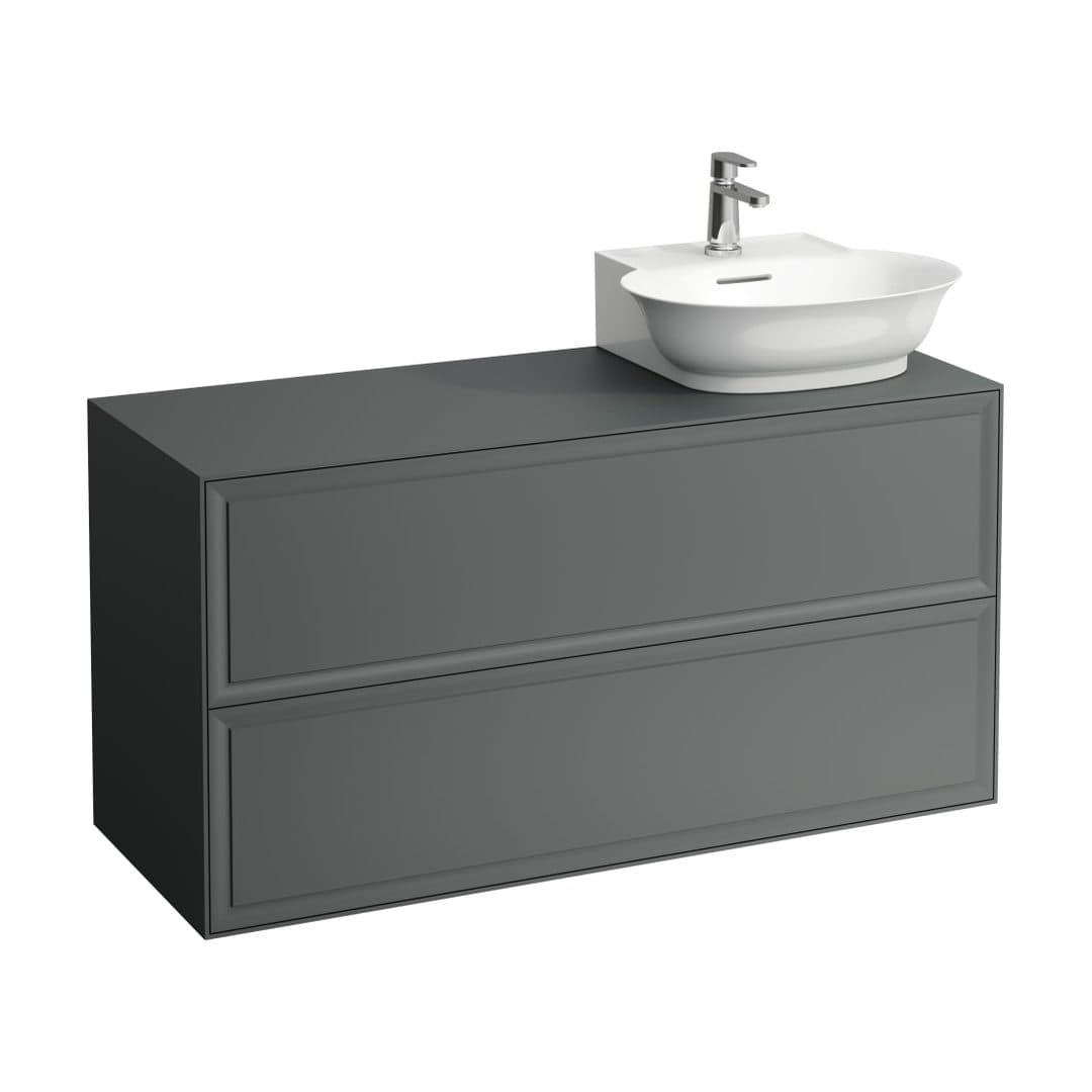 Laufen THE NEW CLASSIC – Έπιπλο Νιπτήρα – 1175 mm, 2 συρτάρια, άνοιγμα δεξιά, για νιπτήρα H816852 – Traffic Grey (H4060880856271)