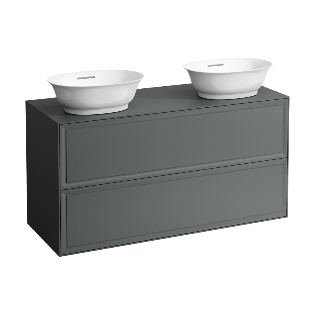 Laufen THE NEW CLASSIC – Έπιπλο Νιπτήρα – 1175 mm, 2 συρτάρια, για νιπτήρα H812850, κωδ. H406089085 – Traffic Grey (H4060890856271)