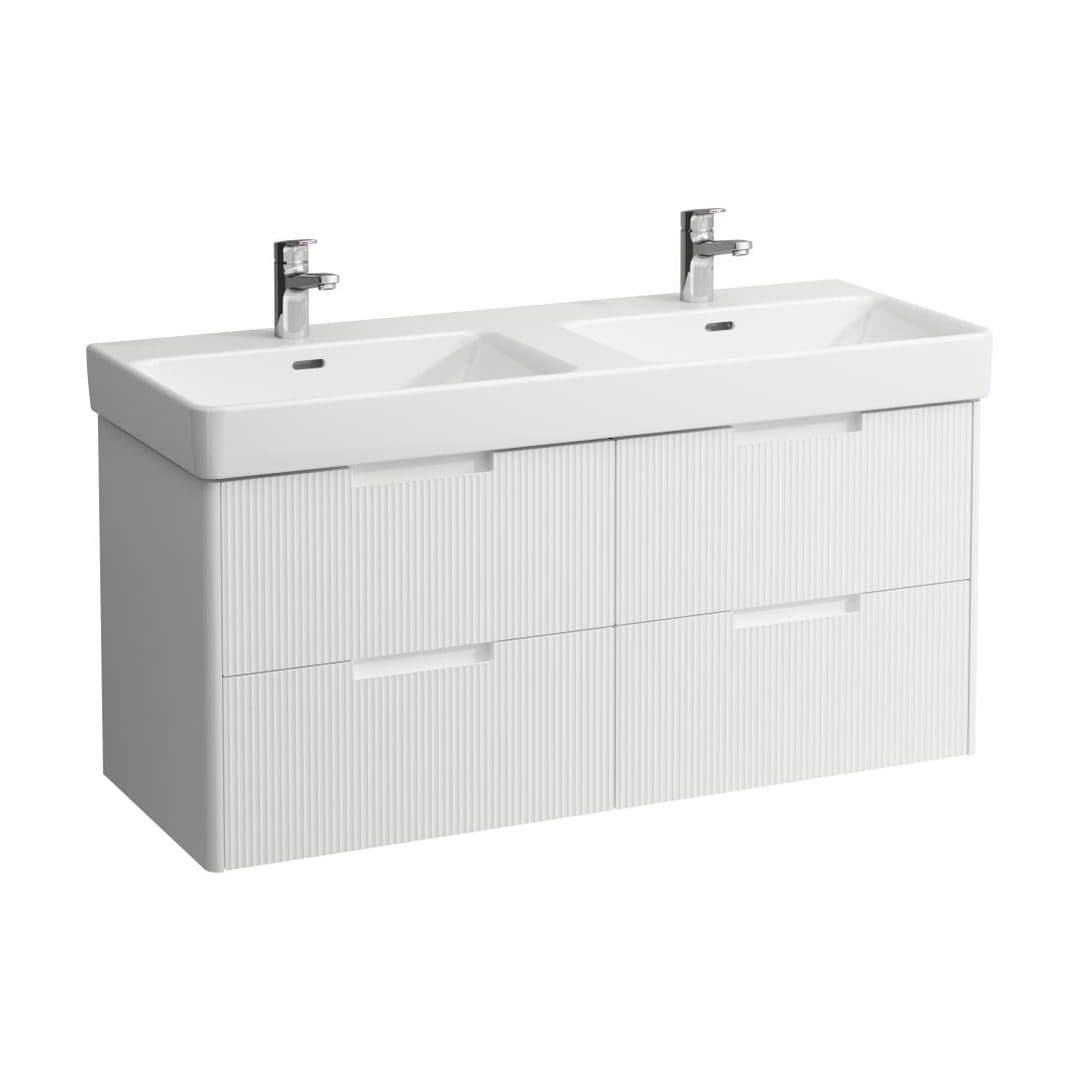 Laufen JUNA – Έπιπλο Νιπτήρα – 1170 mm, 4 συρτάρια, για νιπτήρα H814966 / PRO X H814862 – White Matt (H4115441092601)