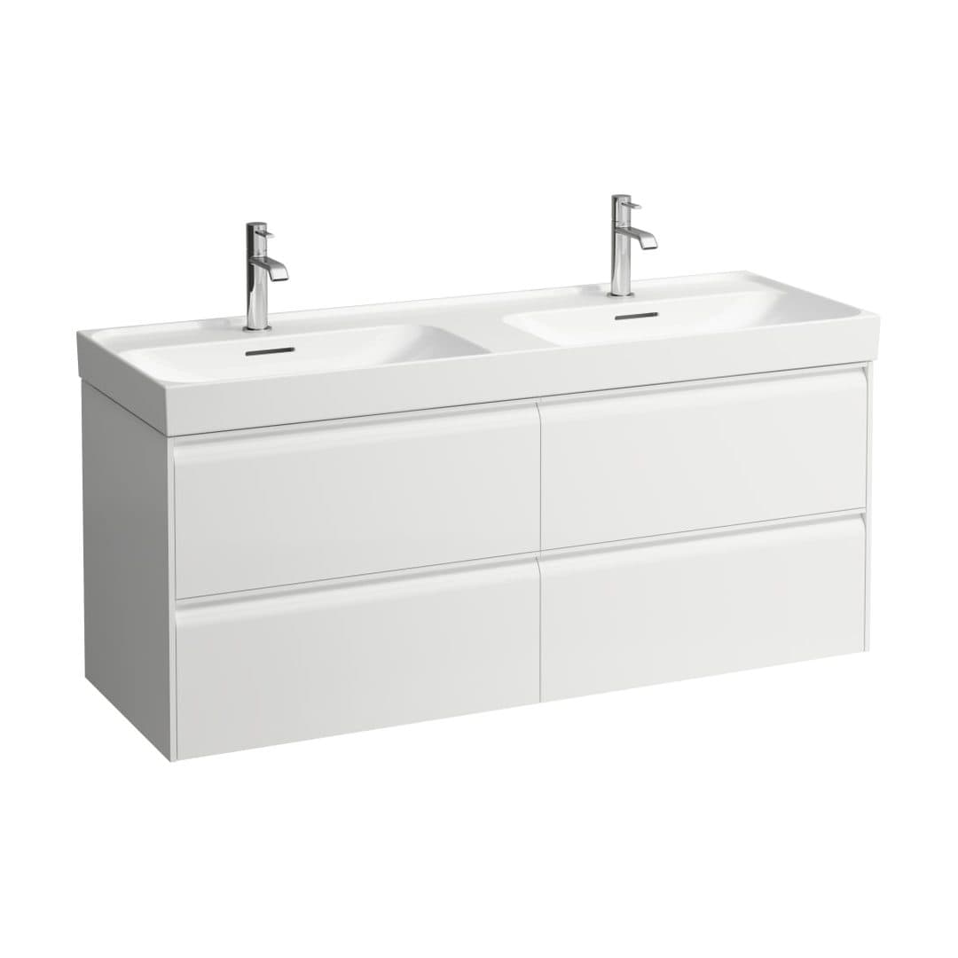 Laufen MEDA – Έπιπλο Νιπτήρα – 1285 mm, 4 συρτάρια – White Matt (H4216440112601)