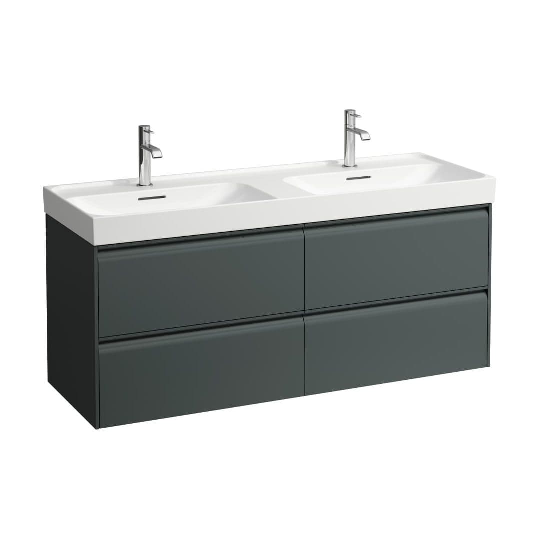 Laufen MEDA – Έπιπλο Νιπτήρα – 1285 mm, 4 συρτάρια – Traffic Grey (H4216440112661)