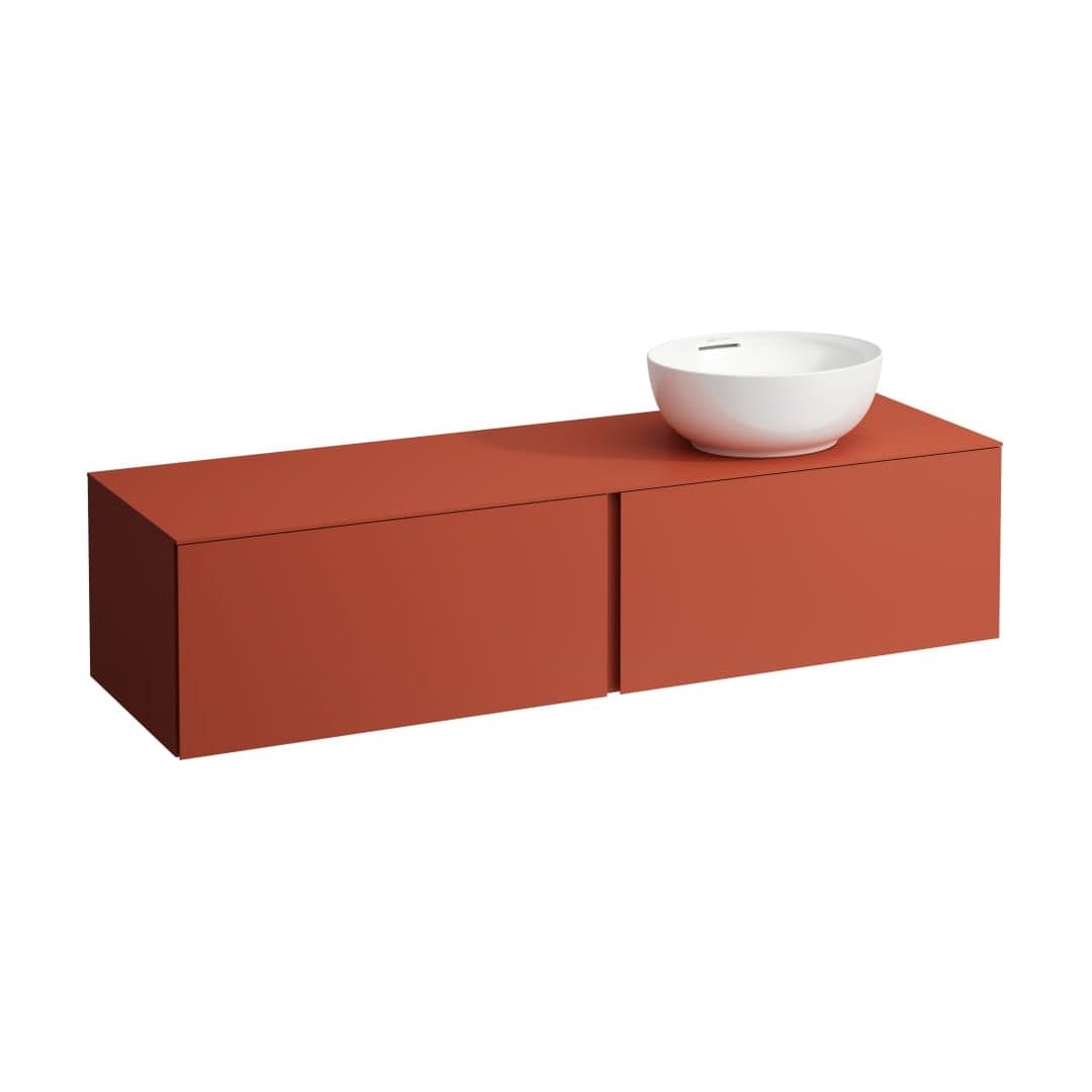 Laufen ILBAGNOALESSI – Έπιπλο Νιπτήρα – 1600 mm, 2 συρτάρια, άνοιγμα δεξιά, για νιπτήρα H818975/6 – Terracotta (H4303530972691)