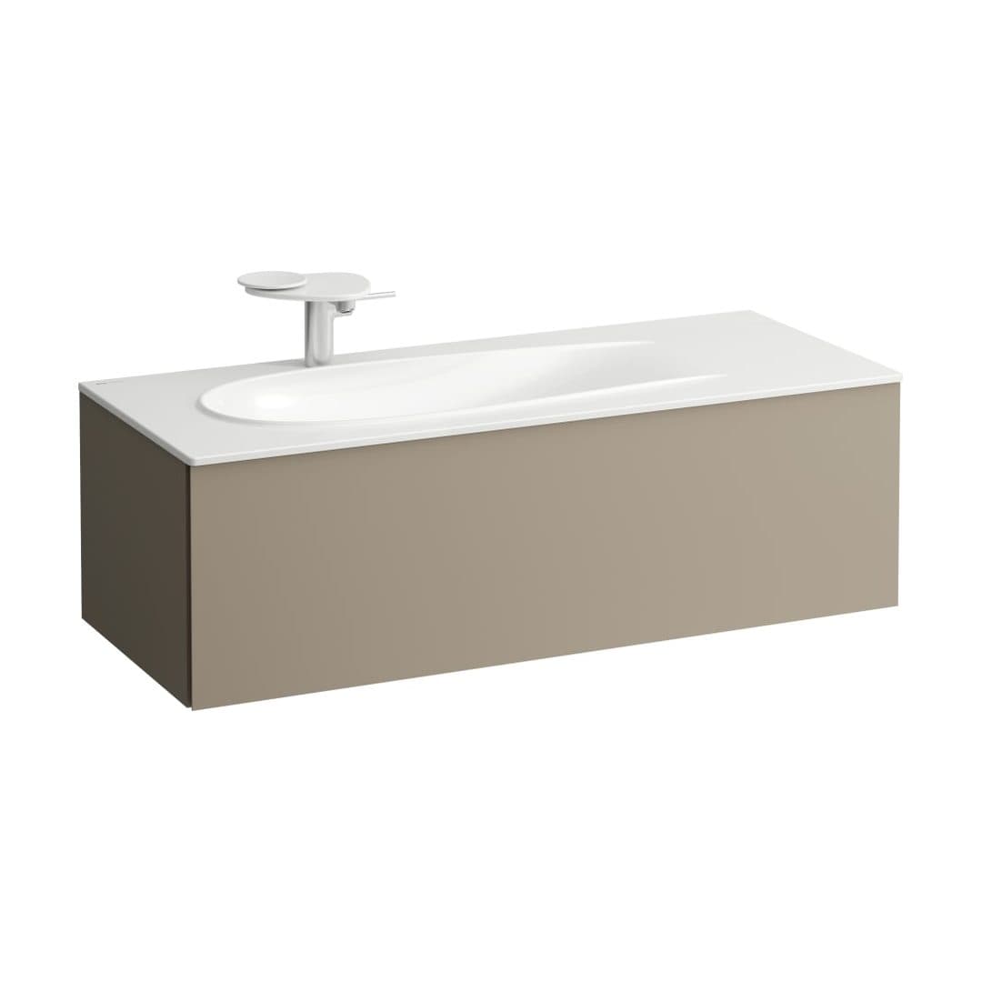 Laufen ILBAGNOALESSI – Έπιπλο Νιπτήρα – 1195 mm, 1 συρτάρι, εγκοπή σιφωνιού αριστερά – Pearl Beige (H4304410972701)