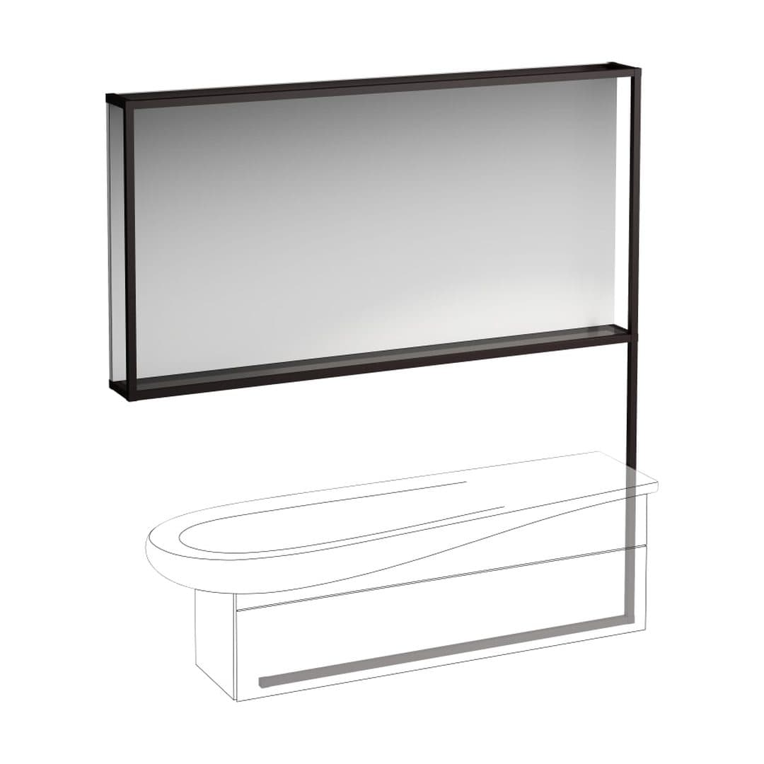 Laufen ILBAGNOALESSI – Καθρέπτης Μπάνιου – 1660 mm, φωτιζόμενο πλαίσιο, για νιπτήρα H814971 – Havanna (H4305020972711)