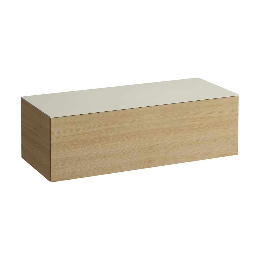 Laufen ILBAGNOALESSI – Ντουλάπι Μπάνιου – 1200 mm, 1 συρτάρι, πάγκος Calce Avorio, χωρίς άνοιγμα – Light oak (H4313000972501)