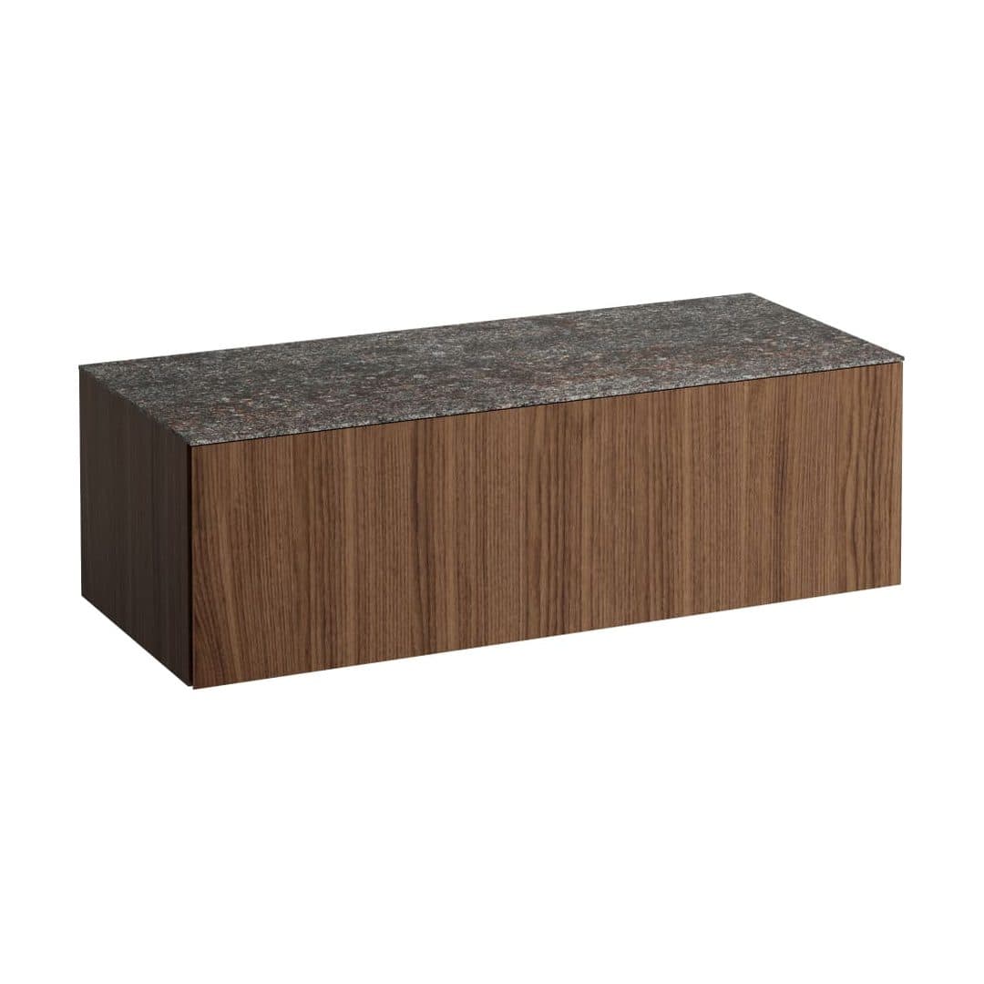 Laufen ILBAGNOALESSI – Ντουλάπι Μπάνιου – 1200 mm, 1 συρτάρι, πάγκος Marrone Naturale, χωρίς άνοιγμα – Noce canaletto - Real wood veneer (H4323000976301)
