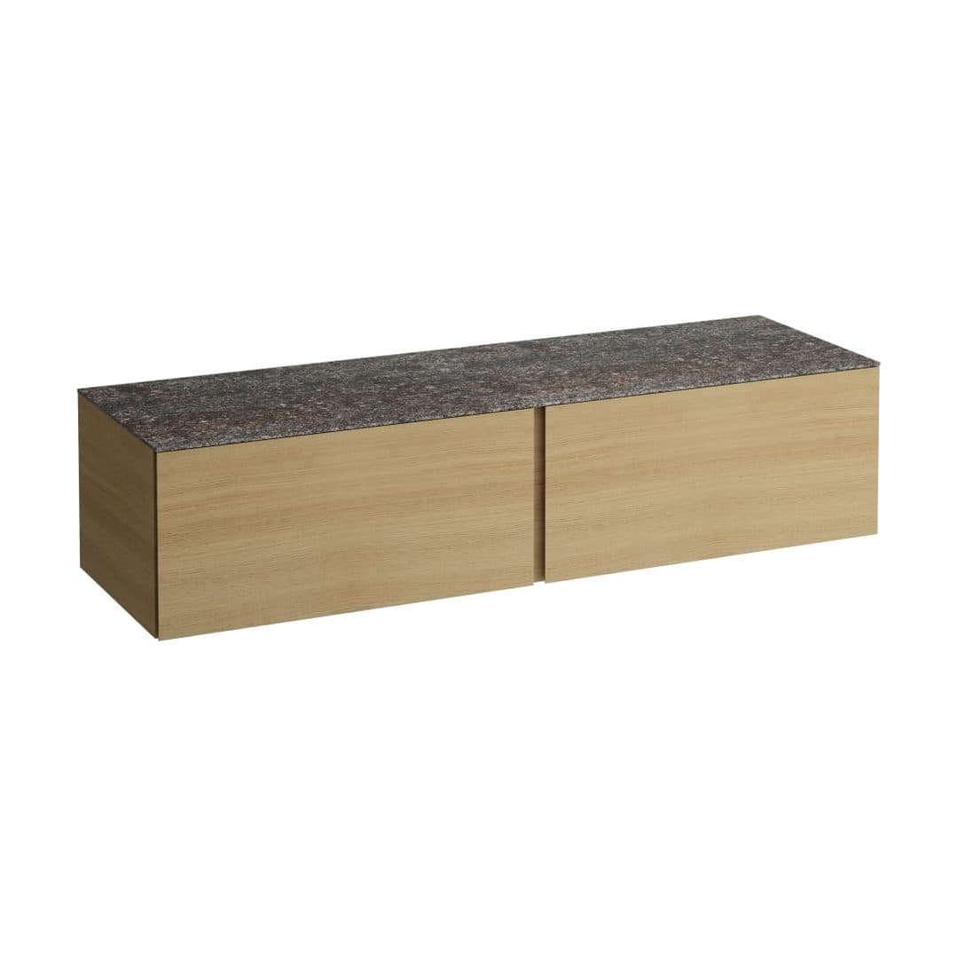 Laufen ILBAGNOALESSI – Ντουλάπι Μπάνιου – 1600 mm, 2 συρτάρια, πάγκος Marrone Naturale, χωρίς άνοιγμα – Light oak (H4323300972501)