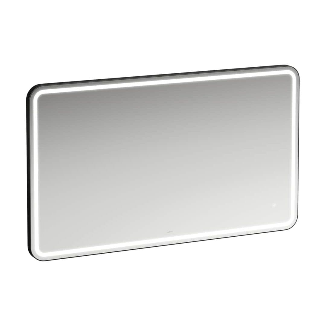 Laufen BASE 2.0 – Καθρέπτης Μπάνιου – 1200 mm, τετράγωνος, LED, αισθητήρας αφής, μαύρο πλαίσιο αλουμινίου – Black Matt (H4443831084501)