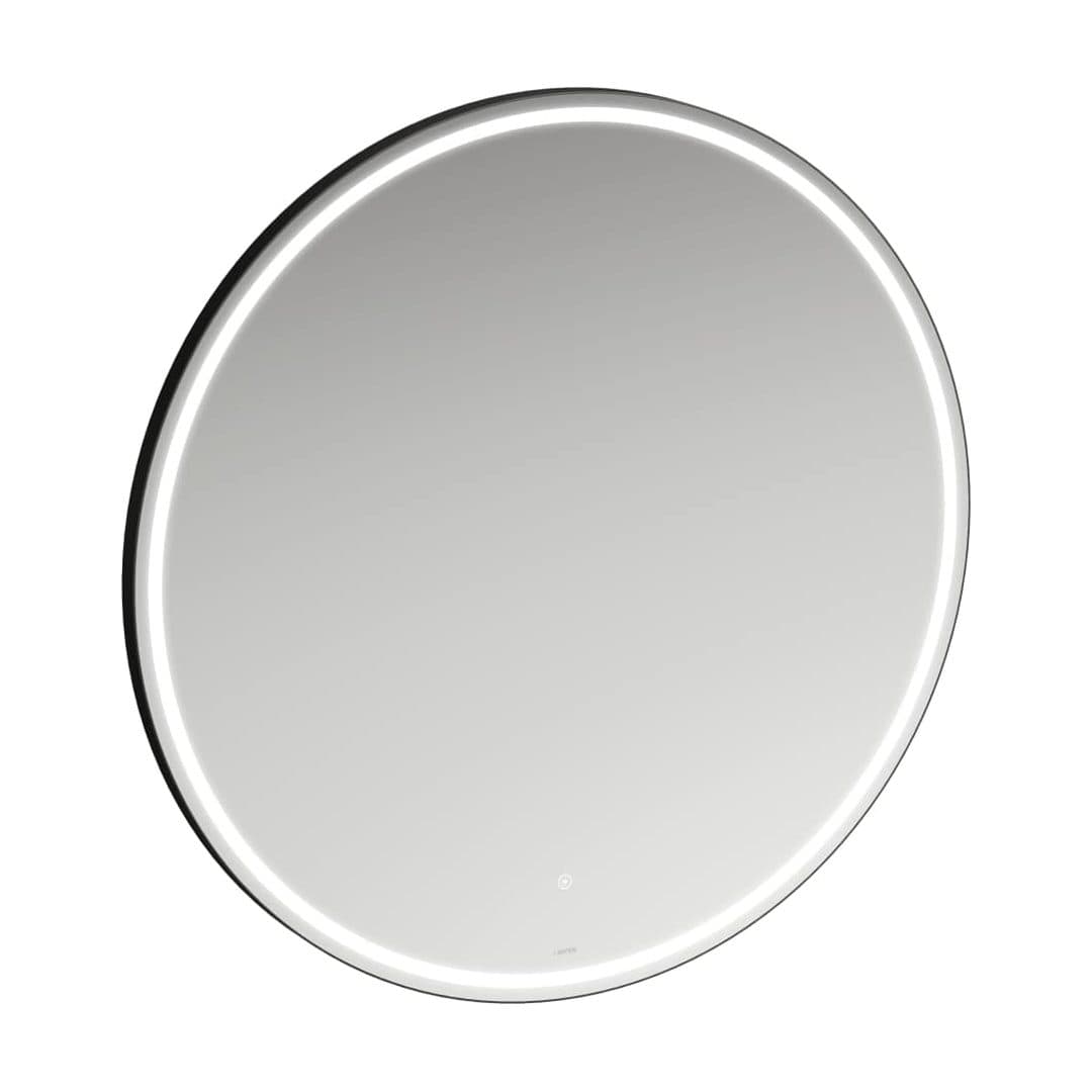 Laufen BASE 2.0 – Καθρέπτης Μπάνιου – 1000 mm, στρογγυλός, LED, αισθητήρας αφής, μαύρο πλαίσιο αλουμινίου – Black Matt (H4443921084501)