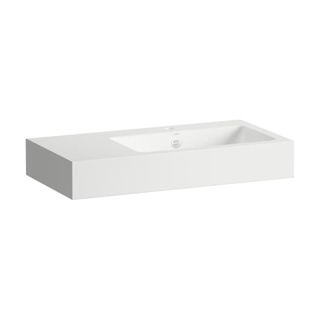 Laufen CLASSICS – Νιπτήρας Κρεμαστός – 800×405 mm, 1 οπή, με υπερχείλιση, ράφι αριστερά – White (H510CL50001041)