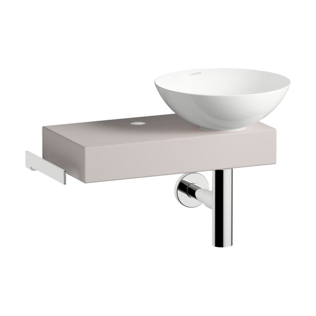 Laufen PICCOLO NOVO – Νιπτήρας Κρεμαστός – ράφι αριστερά – Oyster Matt (H561PN37081111)