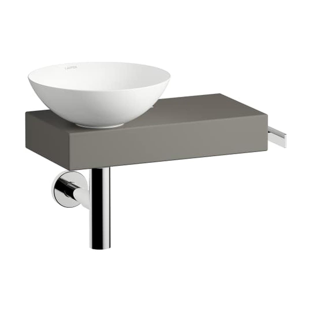 Laufen PICCOLO NOVO – Νιπτήρας Κρεμαστός – ράφι δεξιά – Gravel Matt (H561PN47071111)