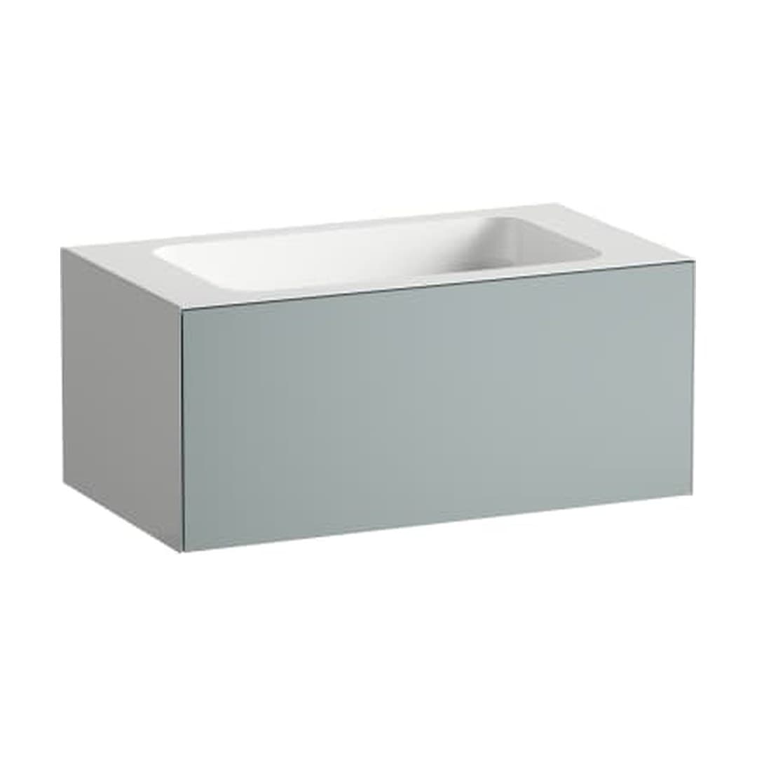 Laufen FOLIO – Νιπτήρας Κρεμαστός – 804×450 mm, χωρίς οπή – Grey Fossil, Silk-Matt Lacquer (H580FO35211121)