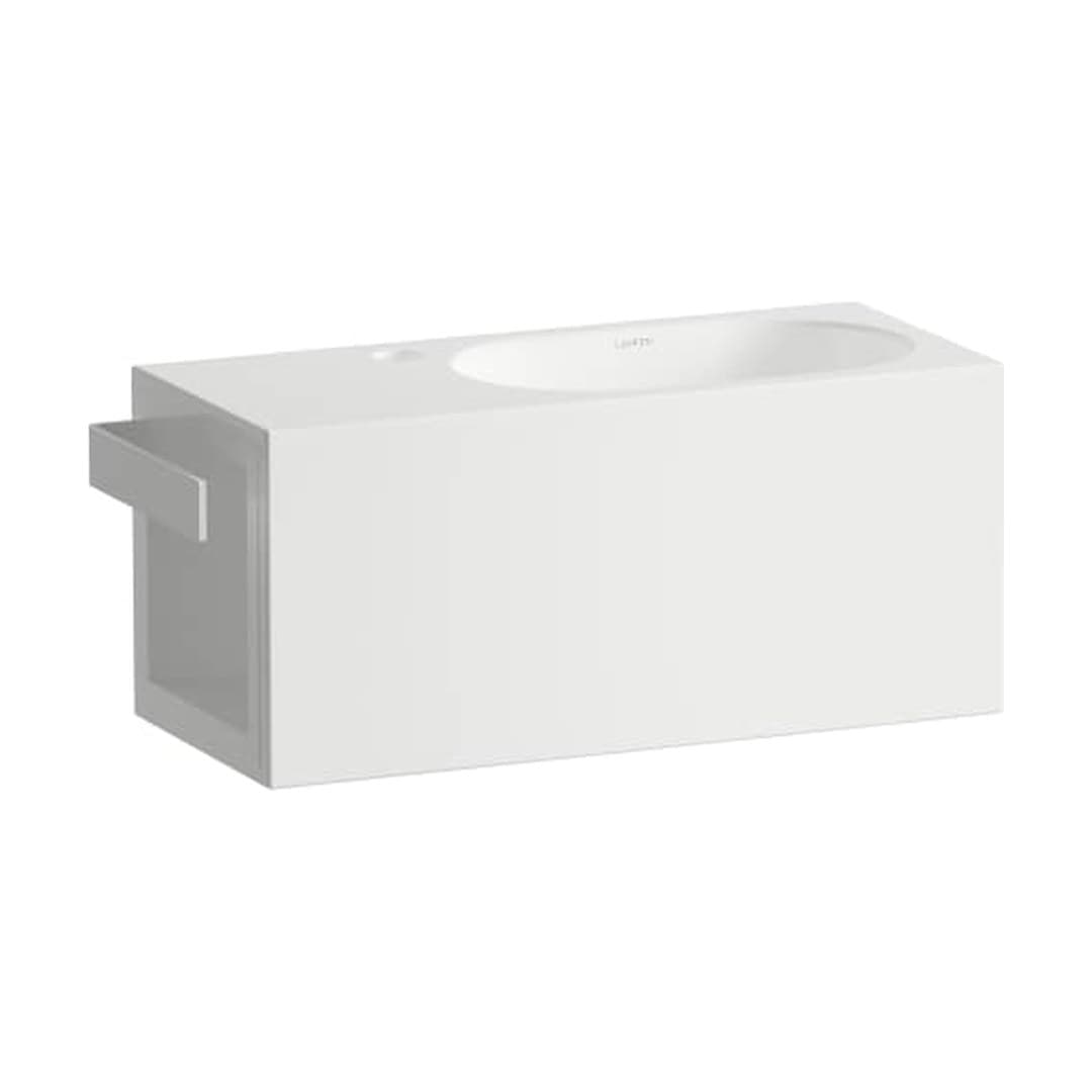Laufen FUSION.S – Νιπτήρας Κρεμαστός – 535×236 mm, ράφι αριστερά – White (H585FS30001111)