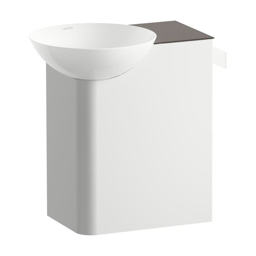 Laufen INSERT – Νιπτήρας Κρεμαστός – 485×317 mm, ράφι δεξιά – Brown antracite (H585IN47111111)