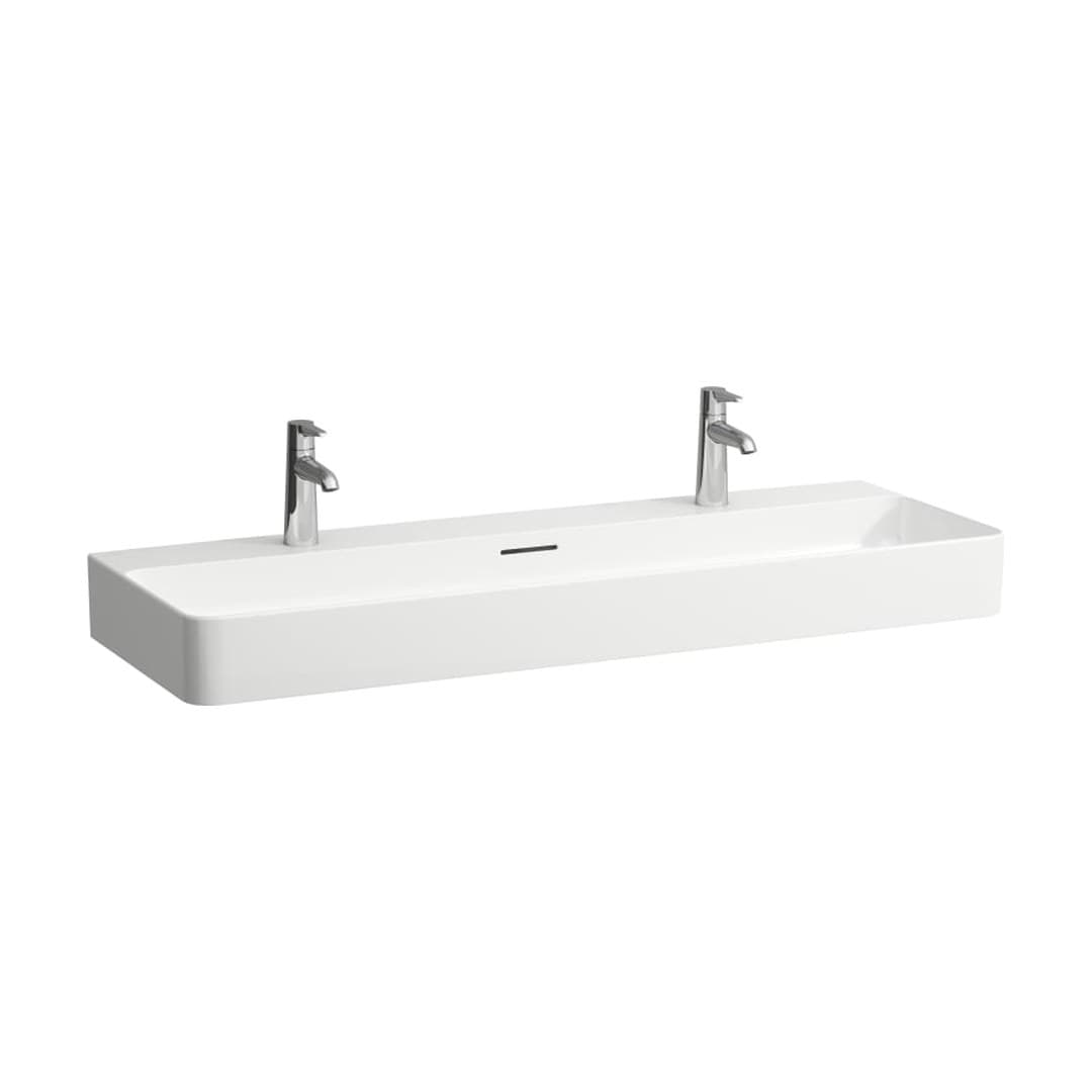 Laufen VAL – Νιπτήρας Κρεμαστός – 1200×420 mm, 3 οπές, χωρίς υπερχείλιση – White LCC Active (LAUFEN Clean Coat Active) (H810289A001581)