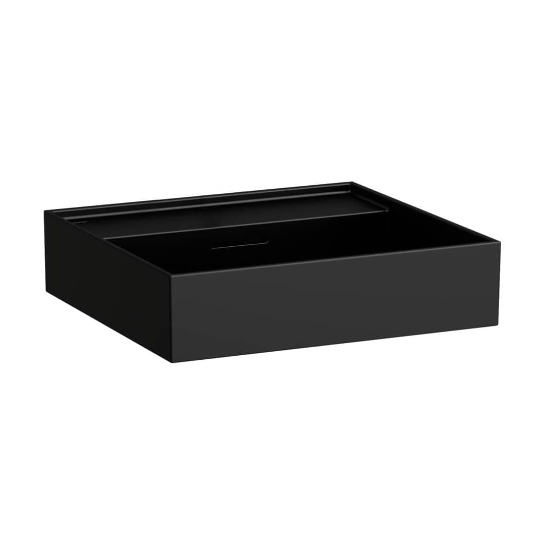 Laufen Kartell LAUFEN – Νιπτήρας Κρεμαστός – 500×460 mm, χωρίς οπή, με υπερχείλιση – Black Matt (H8103327161091)