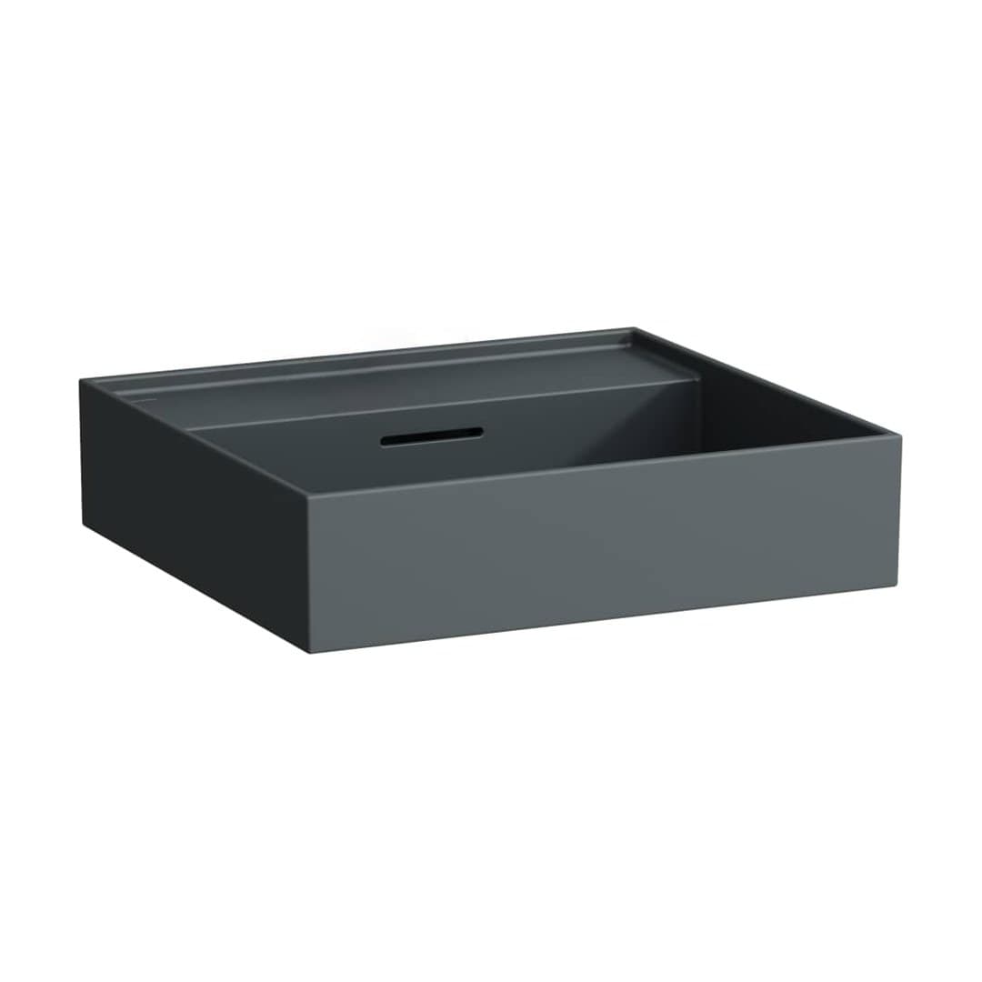 Laufen Kartell LAUFEN – Νιπτήρας Κρεμαστός – 500×460 mm, χωρίς οπή, με υπερχείλιση – Graphite matt (H8103327581091)