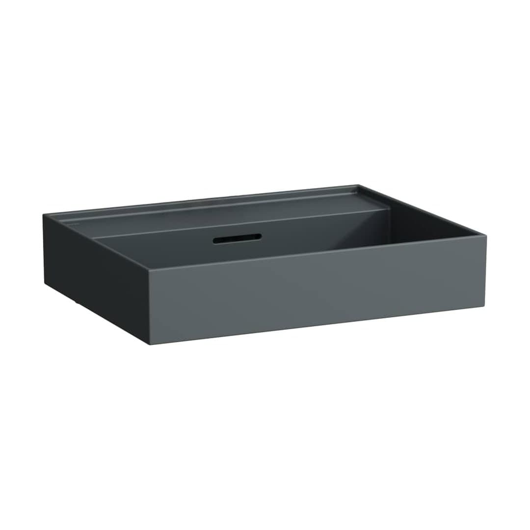 Laufen Kartell LAUFEN – Νιπτήρας Κρεμαστός – 600×460 mm, χωρίς οπή, με υπερχείλιση – Graphite matt (H8103337581091)