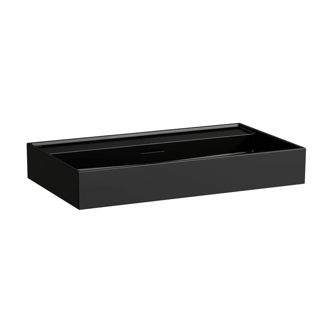 Laufen Kartell LAUFEN – Νιπτήρας Κρεμαστός – 800×460 mm, χωρίς οπή – Black glossy (H8103360201091)