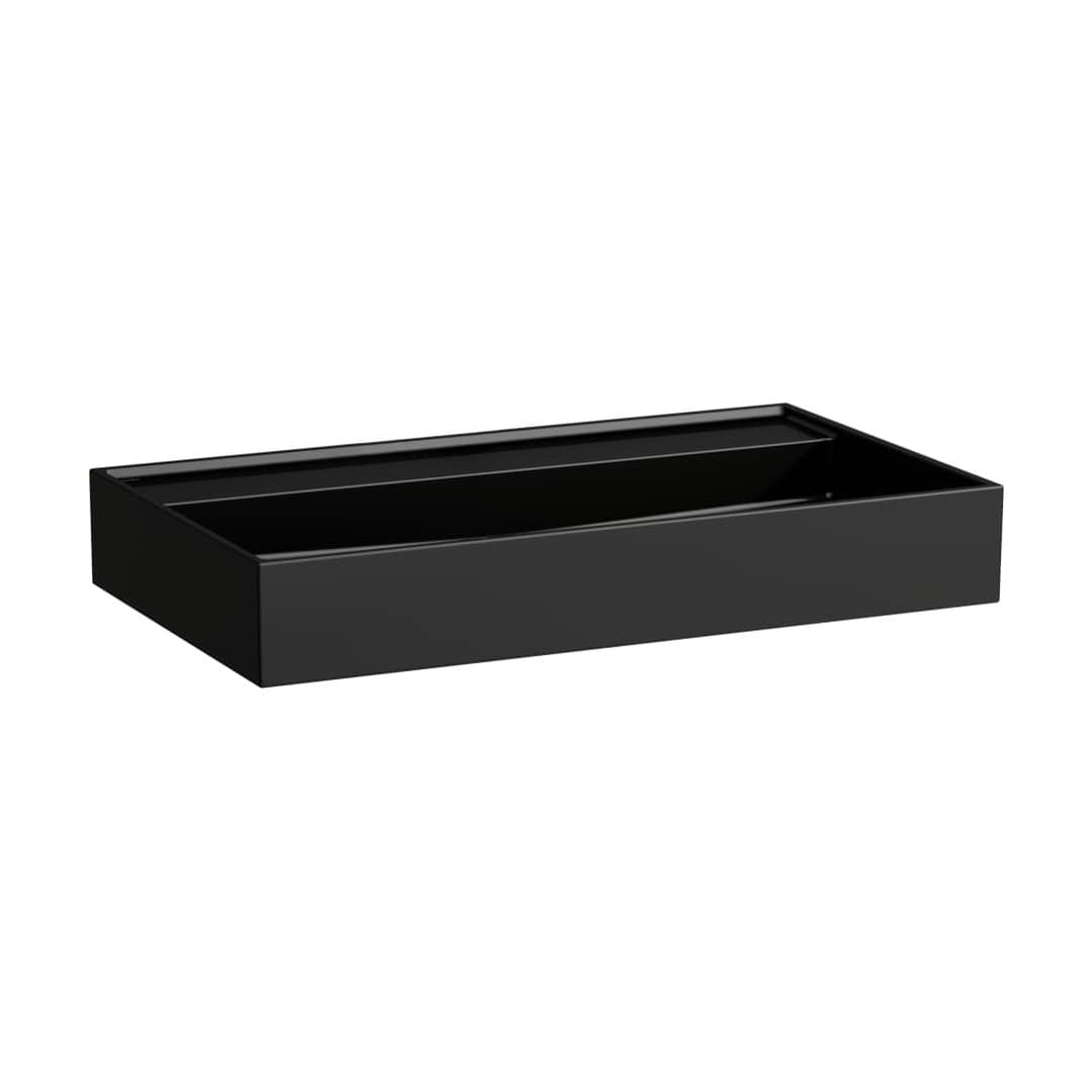 Laufen Kartell LAUFEN – Νιπτήρας Κρεμαστός – 800×460 mm, χωρίς οπή, χωρίς υπερχείλιση – Black glossy (H8103360201121)