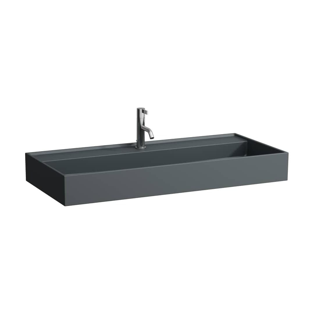 Laufen Kartell LAUFEN – Νιπτήρας Κρεμαστός – 1000×460 mm, 1 οπή, χωρίς υπερχείλιση – Graphite matt (H8103377581111)
