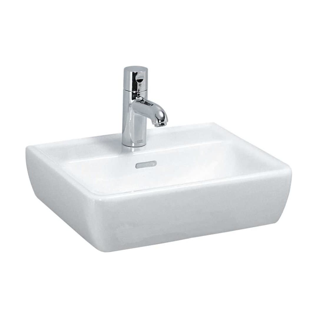 Laufen PRO – Νιπτήρας Κρεμαστός – 450×340 mm, 1 οπή, με υπερχείλιση, μικρός – White LCC (LAUFEN Clean Coat) (H8119514001041)
