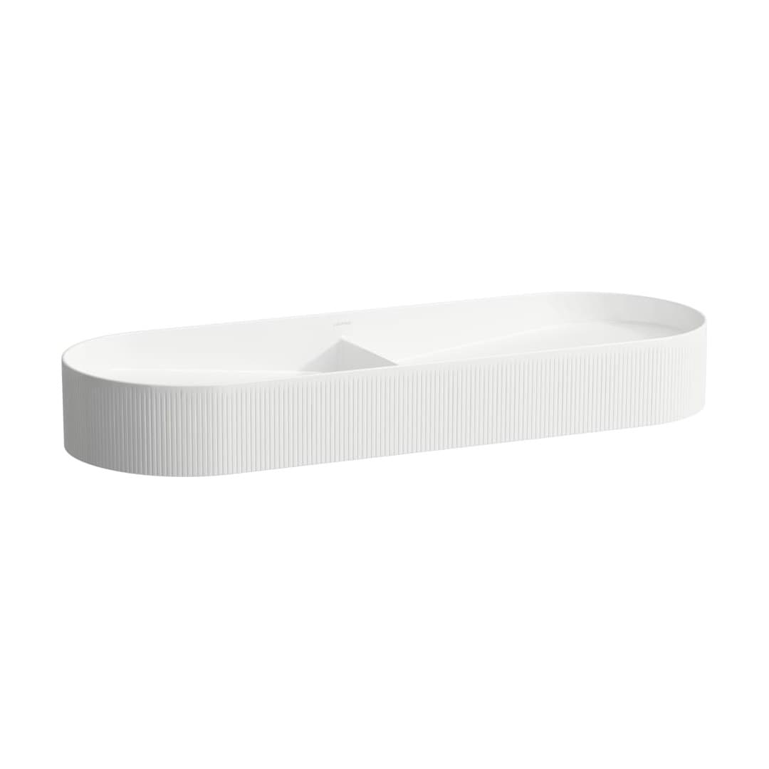 Laufen SONAR – Νιπτήρας Επικαθήμενος – 1000×370 mm, διπλός, μοντέλο H812349 – White LCC (LAUFEN Clean Coat) (H8123494001121)