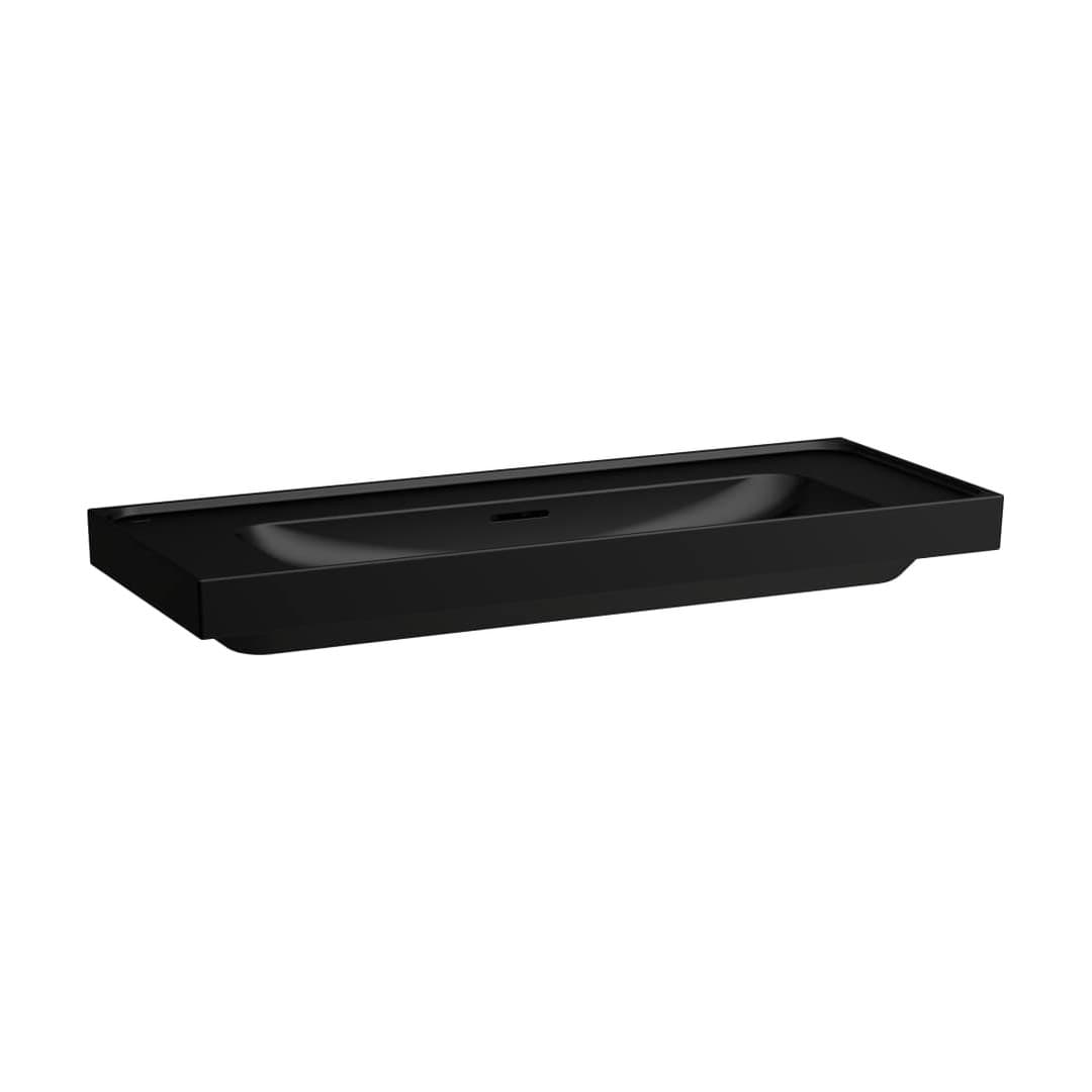 Laufen MEDA – Νιπτήρας Κρεμαστός – 1200×460 mm, χωρίς οπή, με υπερχείλιση – Black Matt (H8141117161091)