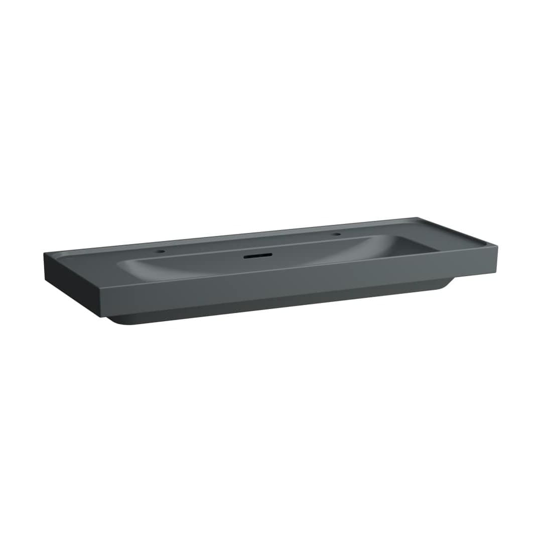 Laufen MEDA – Νιπτήρας Κρεμαστός – 1200×460 mm, 2 οπές, με υπερχείλιση – Graphite matt (H8141117581071)