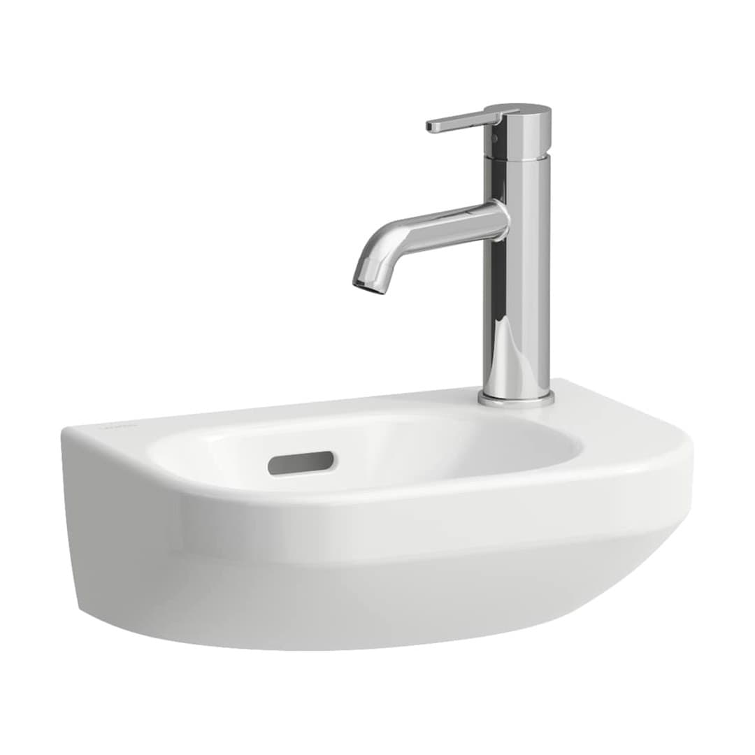 Laufen LUA – Νιπτήρας Κρεμαστός – 360×250 mm, 1 οπή δεξιά, πάγκος μπαταρίας δεξιά, με πάγκο μπαταρίας, μικρός – White (H8150800001061)