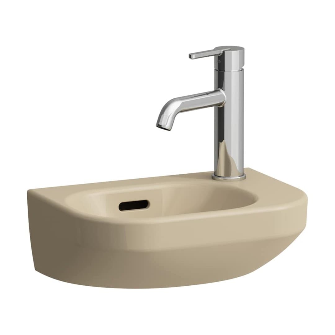 Laufen LUA – Νιπτήρας Κρεμαστός – 360×250 mm, 1 οπή δεξιά, πάγκος μπαταρίας δεξιά, με πάγκο μπαταρίας, μικρός – Bahamabeige (H8150800181061)