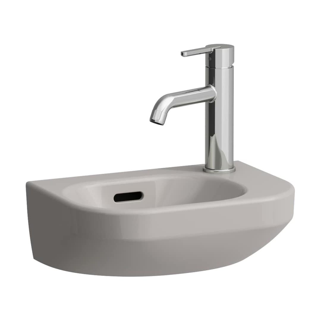 Laufen LUA – Νιπτήρας Κρεμαστός – 360×250 mm, 1 οπή δεξιά, πάγκος μπαταρίας δεξιά, με πάγκο μπαταρίας, μικρός – Manhattan (H8150800371061)