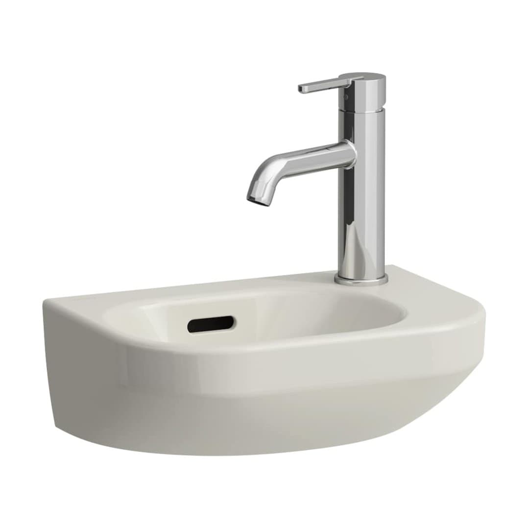 Laufen LUA – Νιπτήρας Κρεμαστός – 360×250 mm, 1 οπή δεξιά, πάγκος μπαταρίας δεξιά, με πάγκο μπαταρίας, μικρός – Pergamon (H8150800491061)