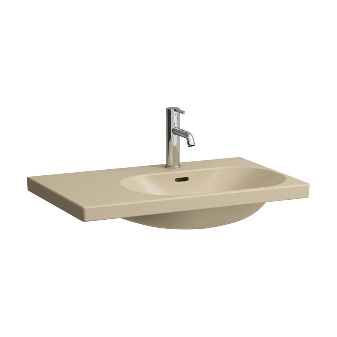 Laufen LUA – Νιπτήρας Κρεμαστός – 750×460 mm, 1 οπή, ράφι αριστερά – Bahamabeige (H8170850181041)