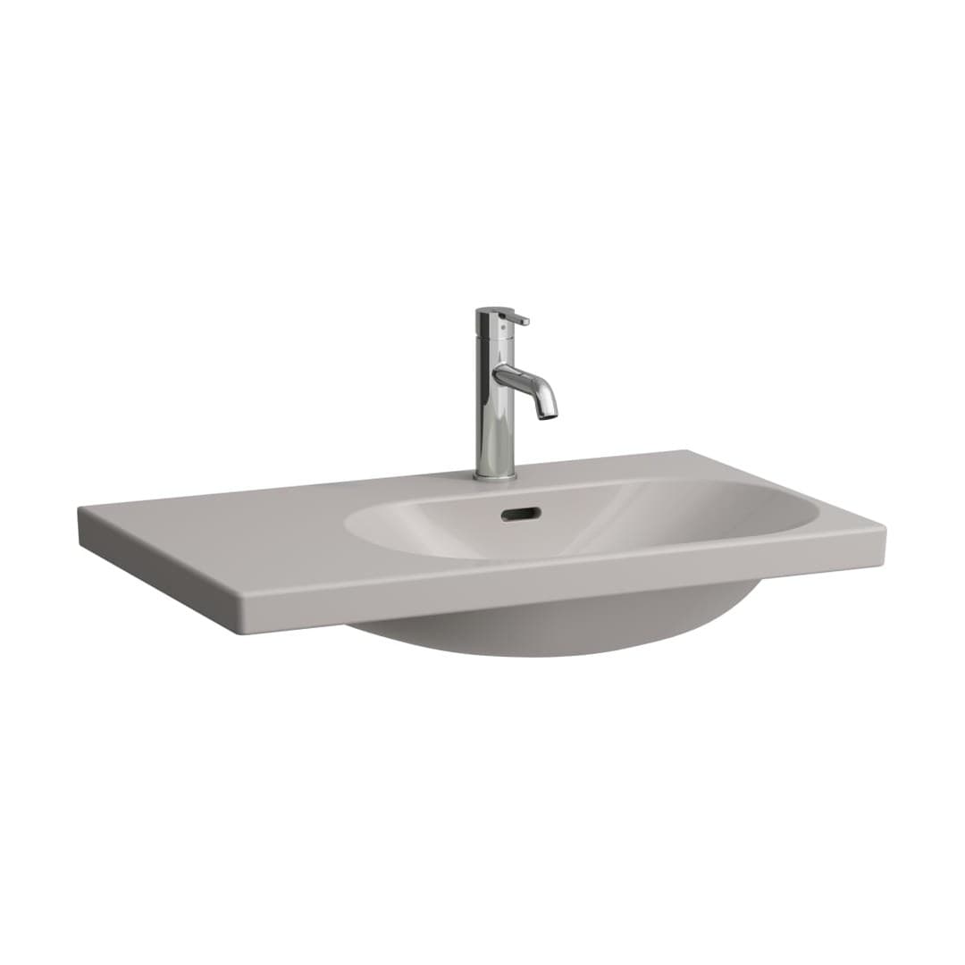 Laufen LUA – Νιπτήρας Κρεμαστός – 750×460 mm, 1 οπή, ράφι αριστερά – Manhattan (H8170850371041)