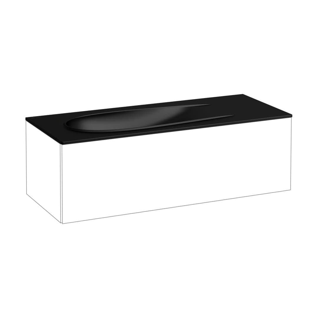 Laufen ILBAGNOALESSI – Νιπτήρας Επίπλου – χωρίς οπή – Black Matt (H8179797161091)