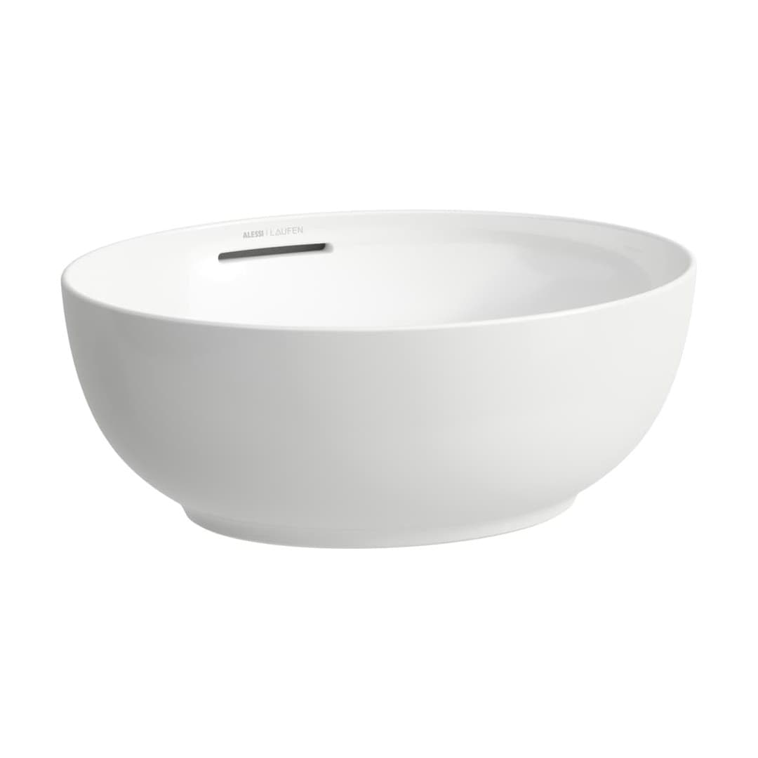 Laufen ILBAGNOALESSI – Νιπτήρας Επικαθήμενος – 450×405 mm, με υπερχείλιση – White LCC (LAUFEN Clean Coat) (H8189764001091)