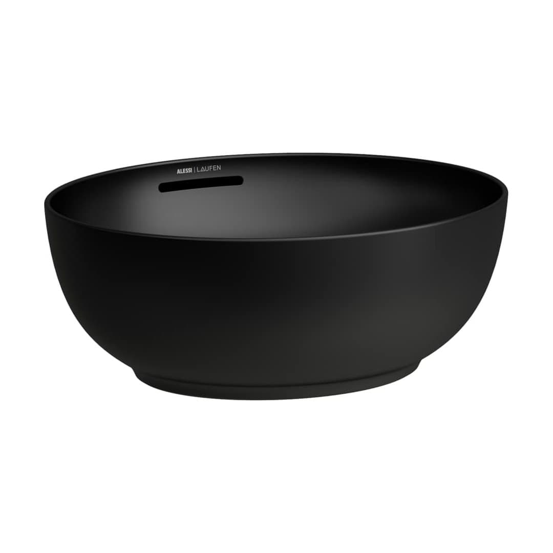 Laufen ILBAGNOALESSI – Νιπτήρας Επικαθήμενος – 450×405 mm, με υπερχείλιση – Black Matt (H8189767161091)