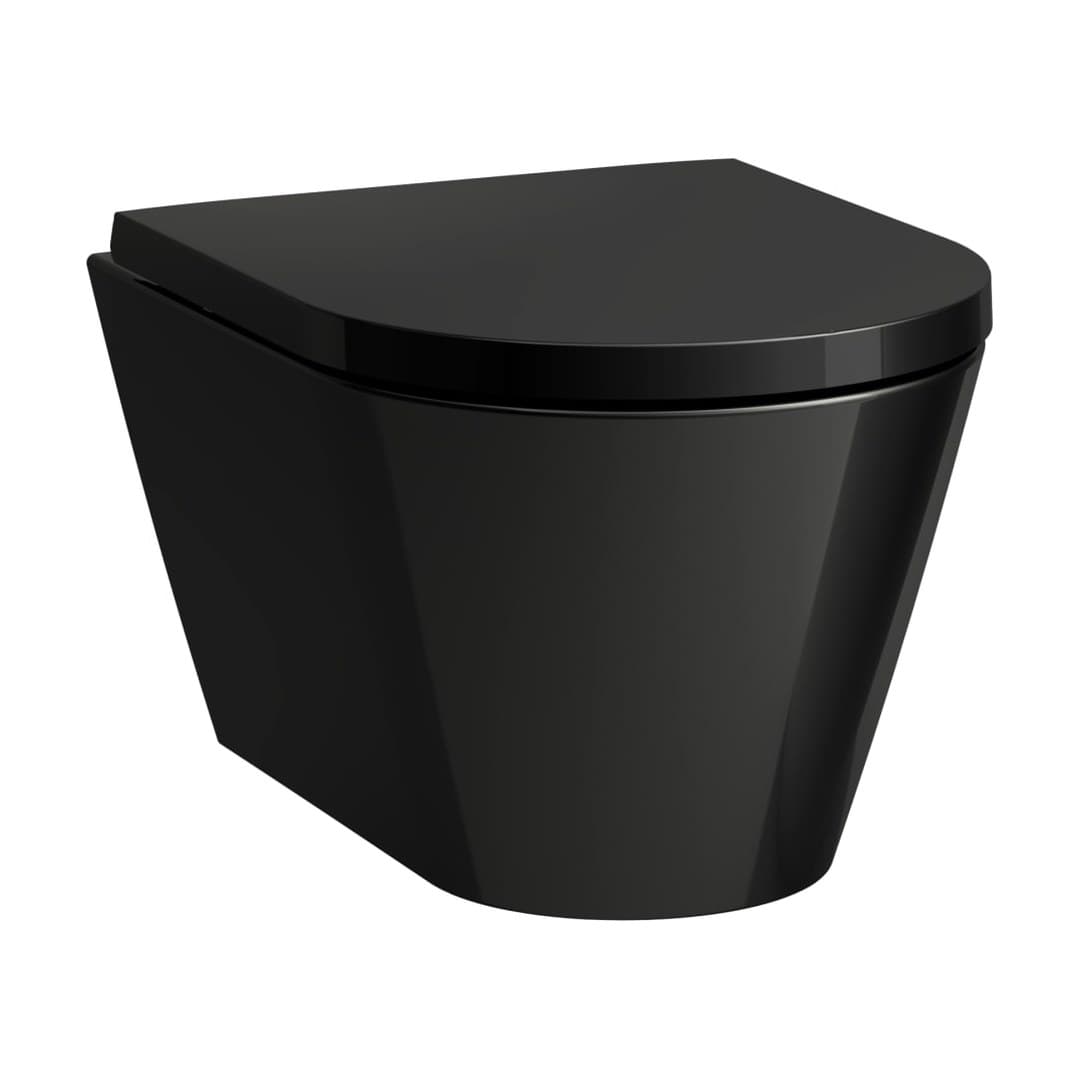 Laufen Kartell LAUFEN – Λεκάνη Κρεμαστή – 490×370 mm, rimless, compact – Black glossy (H8203330200001)