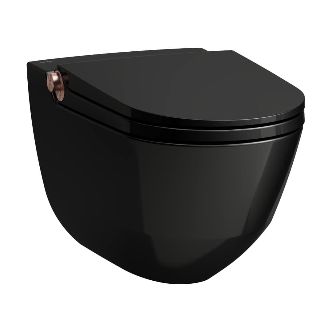 Laufen CLEANET RIVA – Λεκάνη Κρεμαστή – Black glossy with rosegold polished (H8206910240001)