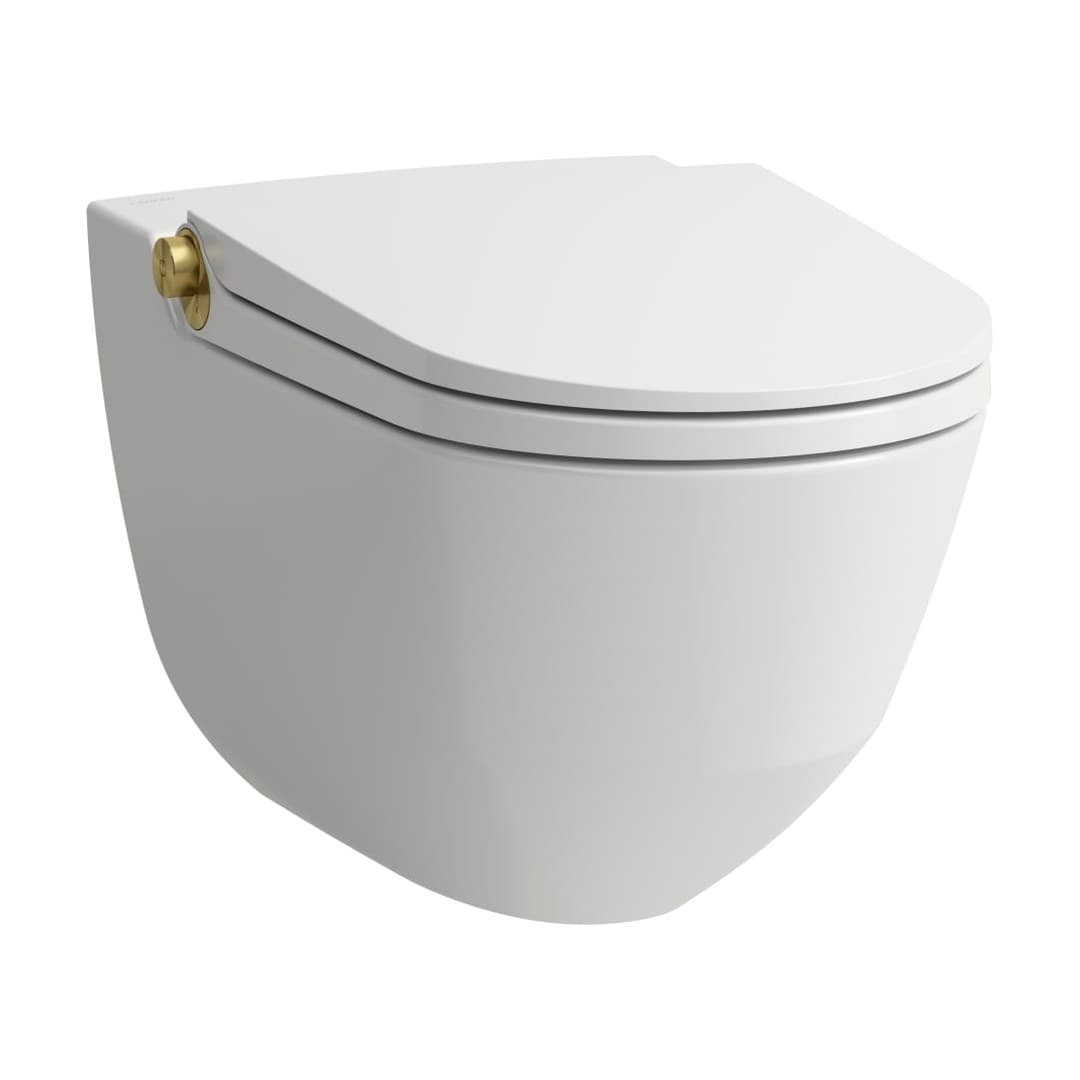 Laufen CLEANET RIVA – Λεκάνη Κρεμαστή – White LCC with gold polished (H8206914010001)