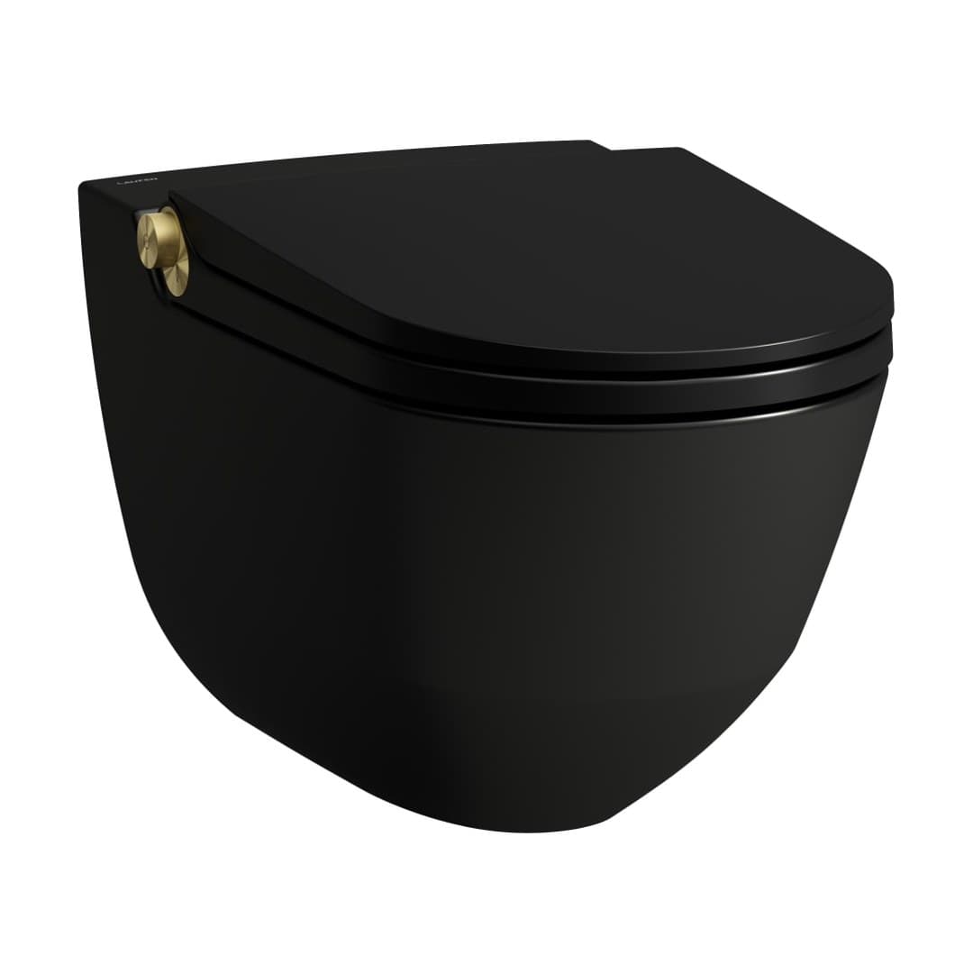 Laufen CLEANET RIVA – Λεκάνη Κρεμαστή – Black matt with pale gold matt (H8206917180001)
