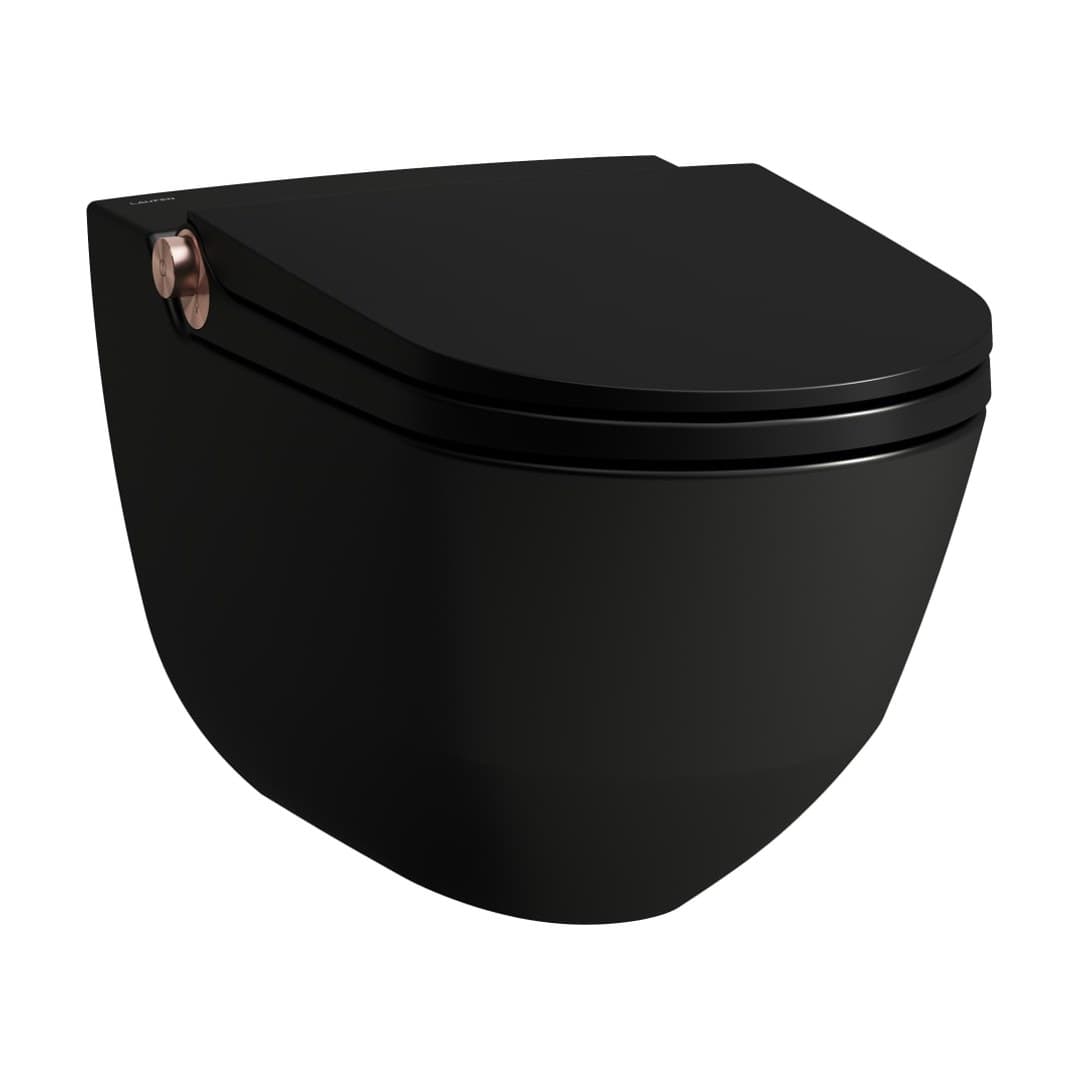 Laufen CLEANET RIVA – Λεκάνη Κρεμαστή – Black matt with rosegold polished (H8206917190001)