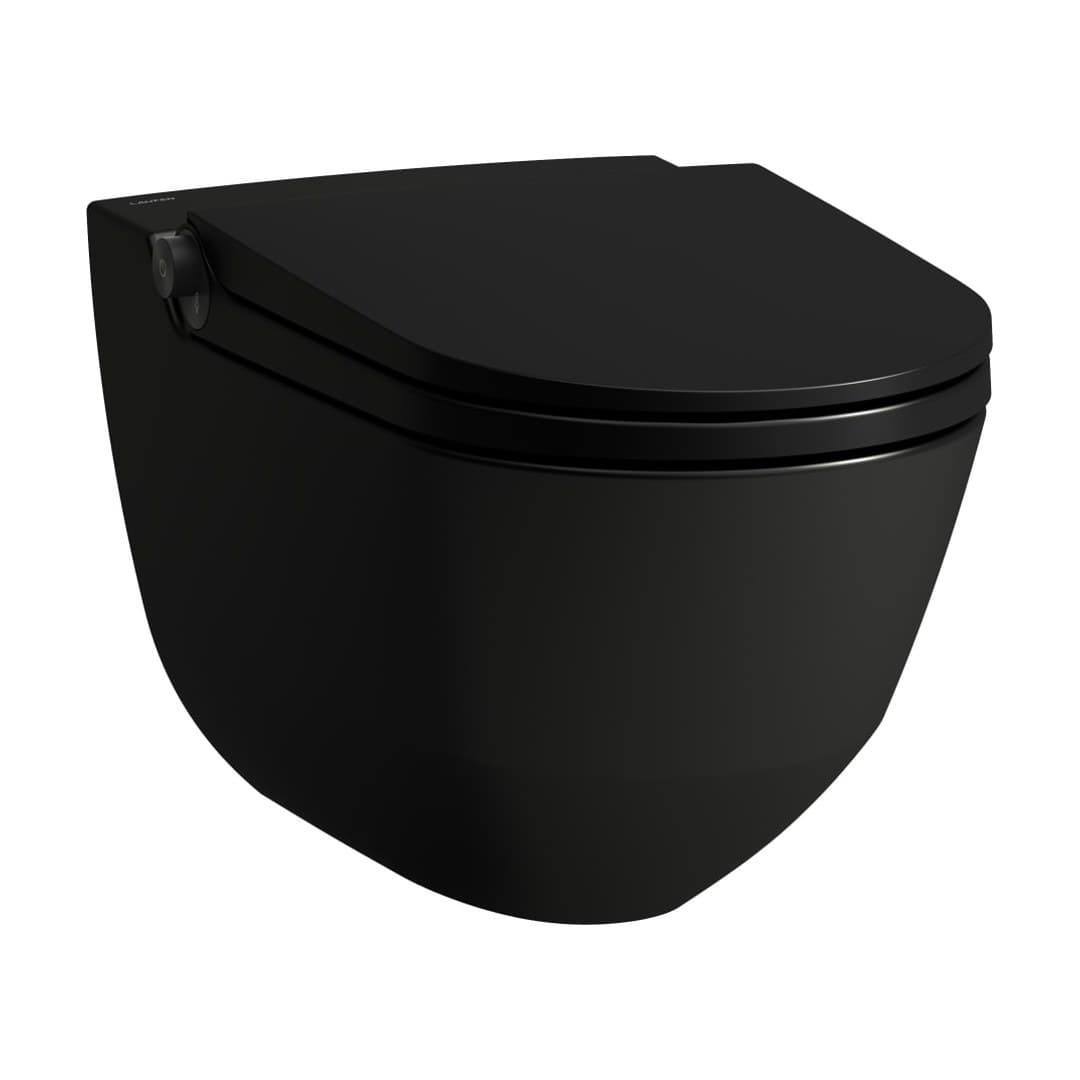 Laufen CLEANET RIVA – Λεκάνη Κρεμαστή – Black matt with titanium black matt (H8206917230001)