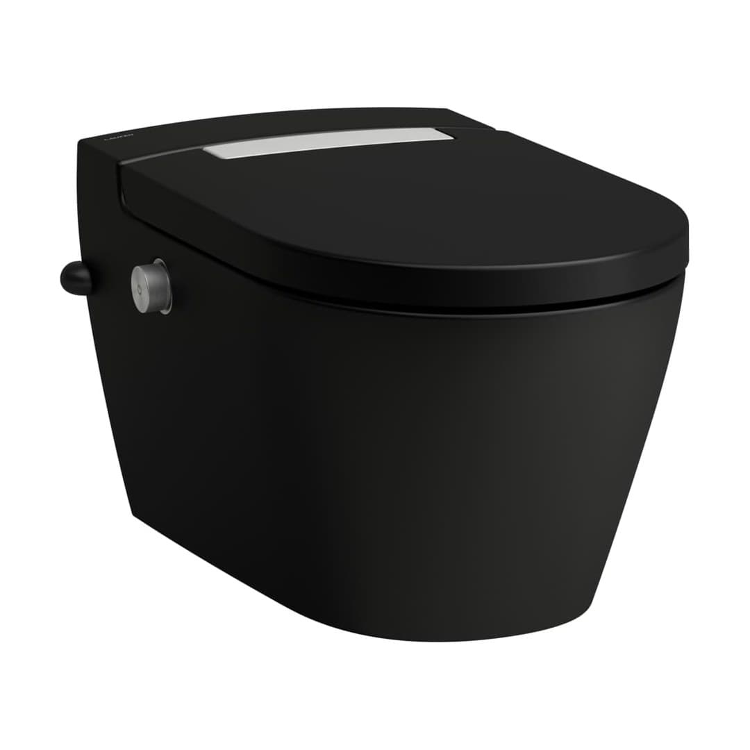 Laufen CLEANET AURIA – Λεκάνη Κρεμαστή, πλαϊνό άνοιγμα παροχής 19,5 cm – Black Matt (H8208427167171)