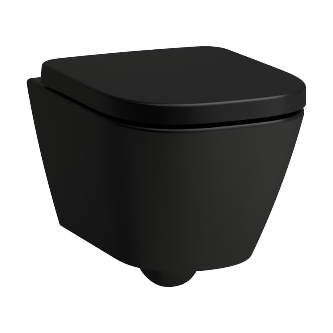 Laufen MEDA – Λεκάνη Κρεμαστή – 490×360 mm, Silent flush, compact – Black Matt (H8211137160001)