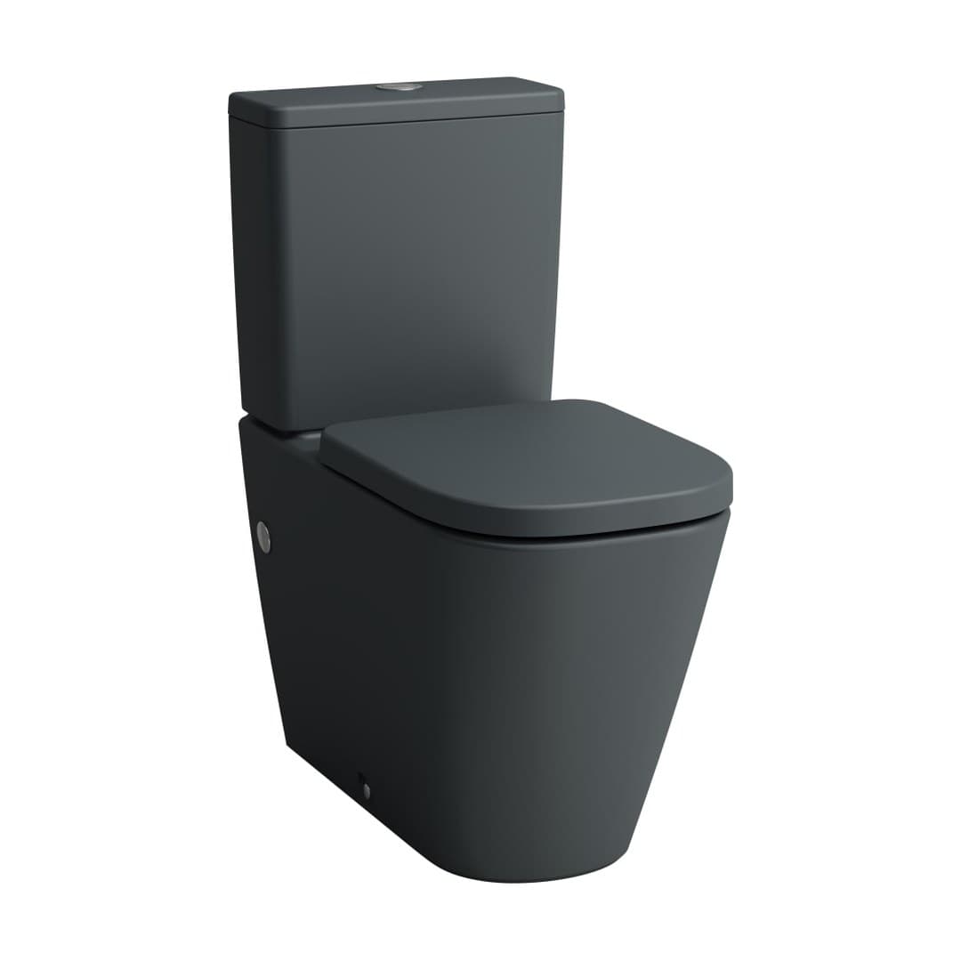 Laufen MEDA – Λεκάνη Δαπέδου – 680×360 mm, close-coupled, πλαϊνές οπές, παροχή από κάτω – Graphite matt (H8241117582311)