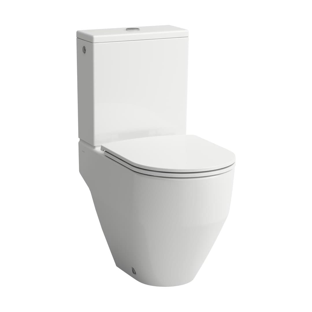 Laufen PRO – Λεκάνη Δαπέδου – 650×360 mm, rimless, open back, close-coupled, αποχέτευση οριζόντια ή κάθετη, κάθετη αποχέτευση – White (H8259640000001)